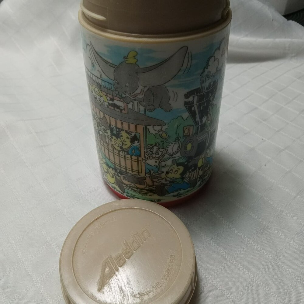 Vintage Walt Disney Express Childs Lunch Thermos Train Aladdin Bottle - NO CUP